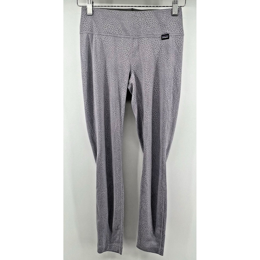 Patagonia Capilene Midweight Bottoms Leggings Womens XS Light Purple Spotted